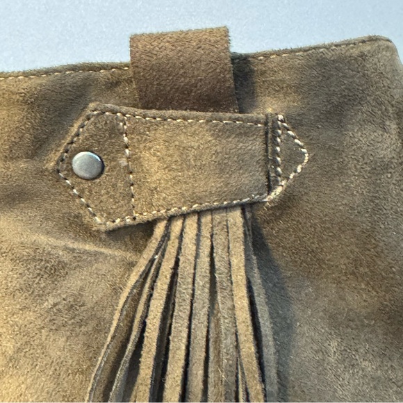 Indigo rd. Faux suede Brown Ankle Boots with fringe - Picture 4 of 8